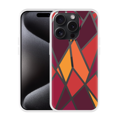 Cazy Hoesje geschikt voor iPhone 15 Pro Max Colorful Triangles