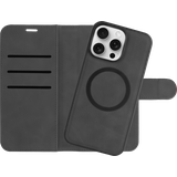 Uitneembaar Wallet Hoesje voor iPhone 15 Pro Max - Magfit 2-in-1 Hoesje met Pasvakjes - Zwart