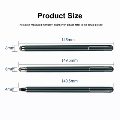 Cazy Touchscreen Stylus Pen Tip 4/6/8 mm - 3 stuks Universele Stylus - Zwart