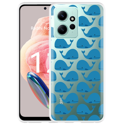 Cazy Hoesje geschikt voor Xiaomi Redmi Note 12 4G Whales
