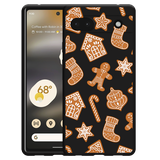 Hoesje Zwart geschikt voor Google Pixel 6a - Christmas Cookies