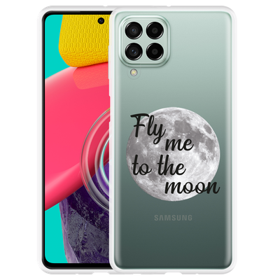 Cazy Hoesje geschikt voor Samsung Galaxy M53 - Fly Me To The Moon