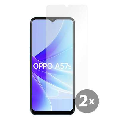 Cazy Tempered Glass Screen Protector geschikt voor Oppo A57s - Transparant - 2 stuks
