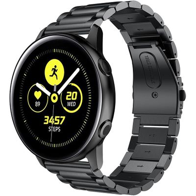 Cazy Metalen armband voor Samsung Galaxy Watch Active - Zwart