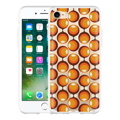 Cazy Hoesje geschikt voor iPhone 7 - 70s Oranje