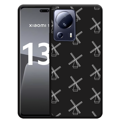 Cazy Hoesje Zwart geschikt voor Xiaomi 13 Lite Molens