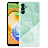 Cazy Hoesje geschikt voor Samsung Galaxy A04s - Green Marble