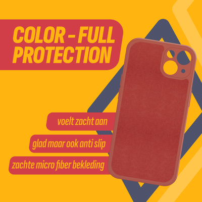 Cazy Soft Color TPU Hoesje geschikt voor iPhone 13 - Rood