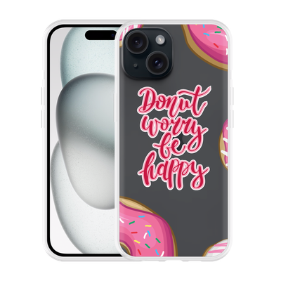 Cazy Hoesje geschikt voor iPhone 15 Donut Worry