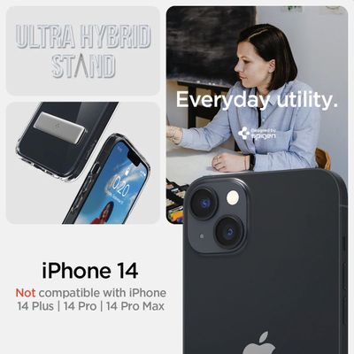 Hoesje geschikt voor Apple iPhone 14 - Spigen Ultra Hybrid S Case - Transparant