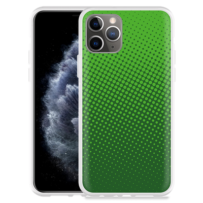 Cazy Hoesje geschikt voor iPhone 11 Pro - Groene Cirkels