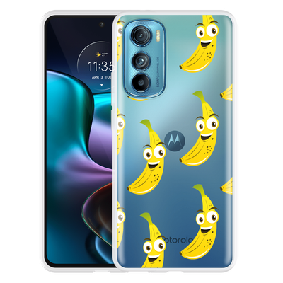 Cazy Hoesje geschikt voor Motorola Edge 30 - Happy Banaan