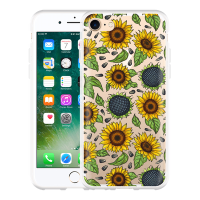 Cazy Hoesje geschikt voor iPhone 7 - Sunflowers