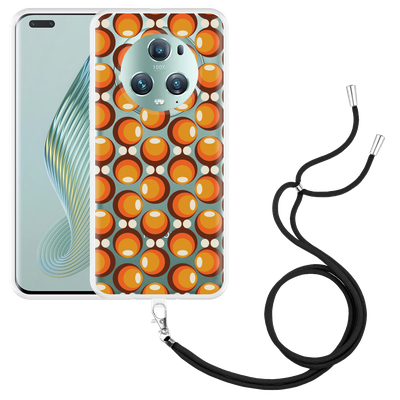 Cazy Hoesje met koord geschikt voor Honor Magic5 Pro 70s Oranje