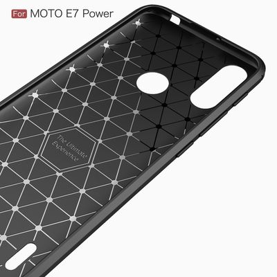 Cazy Rugged TPU Hoesje geschikt voor Motorola Moto E7i Power - Zwart