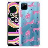 Hoesje geschikt voor Realme C21Y - Roze Cheeta's