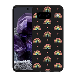 Hoesje Zwart geschikt voor Google Pixel 8 Regenboog Patroon