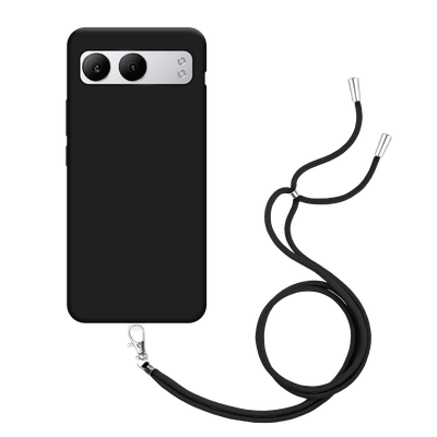 Just in Case Oneplus Nord 4 - Soft TPU Case with Necklace Strap - Black