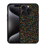Hoesje Zwart geschikt voor iPhone 15 Pro Happy Dots