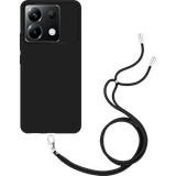 TPU Hoesje met Koord geschikt voor Xiaomi Poco X6 - Zwart
