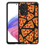 Hoesje Zwart geschikt voor Samsung Galaxy A53 - Pizza Party