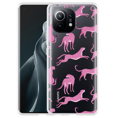 Cazy Hoesje geschikt voor Xiaomi Mi 11 - Roze Cheeta's