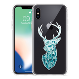 Hoesje geschikt voor iPhone Xs - Art Deco Deer