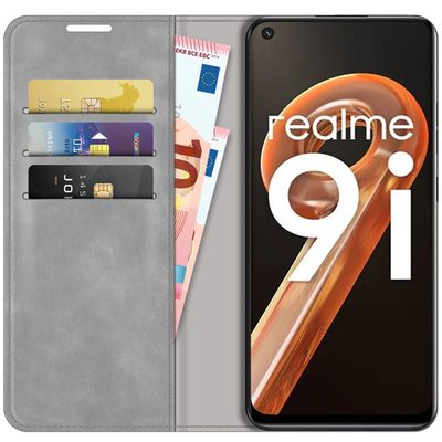 Cazy Wallet Magnetic Hoesje geschikt voor Realme 9i - Grijs