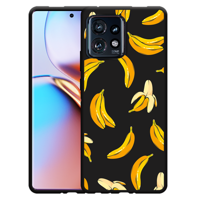 Cazy Hoesje Zwart geschikt voor Motorola Edge 40 Pro Banana