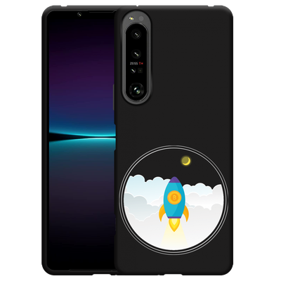 Cazy Hoesje Zwart geschikt voor Sony Xperia 1 IV - To the Moon