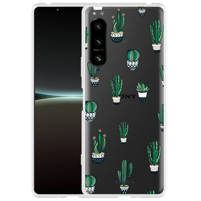 Cazy Hoesje geschikt voor Sony Xperia 5 IV - Green Cactus