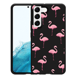 Hoesje Zwart geschikt voor Samsung Galaxy S22 - Flamingo
