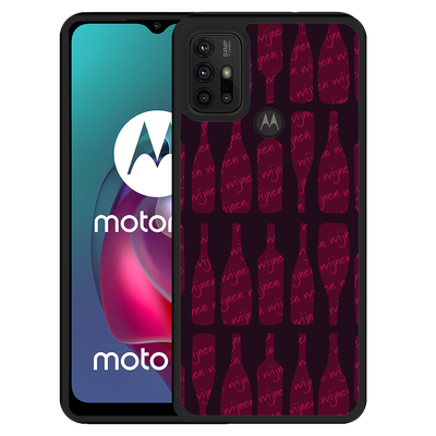 Cazy Hardcase hoesje geschikt voor Motorola Moto G10 - Wijnflessen