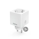 Hama Wi-Fi Stopcontact Mini SmartPlug - 16A - 3680W - Wit - 3 stuks