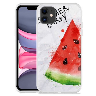 Cazy Hoesje geschikt voor iPhone 11 - Watermeloen Party