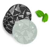 4 Luxe Glazen Onderzetters - Design Polygon Marmer Grijs - Rond