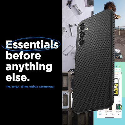 Hoesje geschikt voor Samsung Galaxy A34 - Spigen Liquid Air Case - Zwart