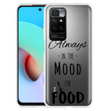 Hoesje geschikt voor Xiaomi Redmi 10 2022 - Mood for Food Black