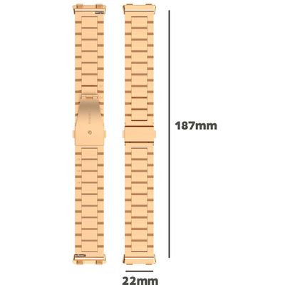 Cazy Oppo Watch 2 46mm Bandje - Metalen Watchband - Rose Goud