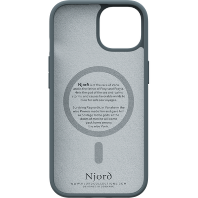 Njord Collections Fabric Hoesje geschikt voor iPhone 15 - Premium Stof - 100% gerecycled materiaal - Dark Grey