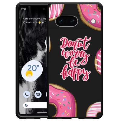 Cazy Hoesje Zwart geschikt voor Google Pixel 7 - Donut Worry