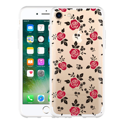 Cazy Hoesje geschikt voor iPhone 7 - Roses