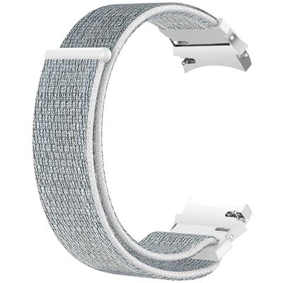 Cazy Bandje geschikt voor Samsung Galaxy Watch 6 / 5 / 4 - Perfect Fit Nylon Watchband - Wit