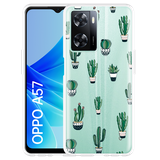 Cazy Hoesje geschikt voor Oppo A57 - Green Cactus