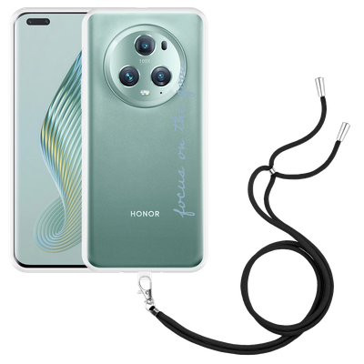 Cazy Hoesje met koord geschikt voor Honor Magic5 Pro Focus On The Good