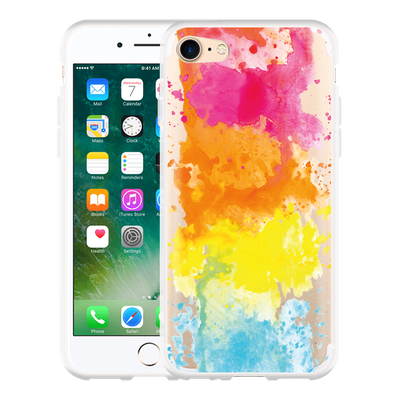 Cazy Hoesje geschikt voor iPhone 7 - Color Splatters