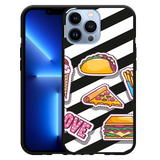 Hoesje Zwart geschikt voor iPhone 13 Pro Max - Love Fast Food