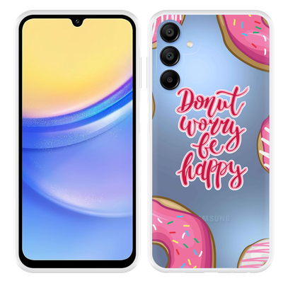 Cazy Hoesje geschikt voor Samsung Galaxy A15 / A15 5G Donut Worry