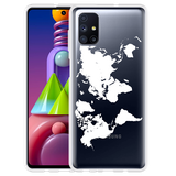 Hoesje geschikt voor Samsung Galaxy M51 - World Map