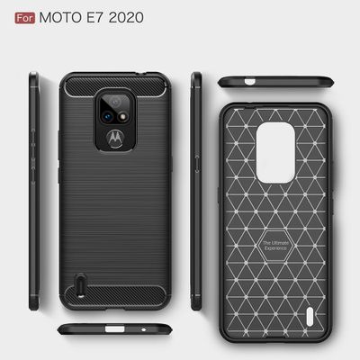 Cazy Rugged TPU Hoesje geschikt voor Motorola Moto E7 - Zwart